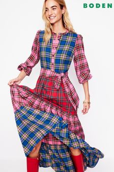 Women s Boden Belted Occasionwear Check Tartan Dresses Next Luxembourg