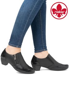 Rieker Womens Smart Heeled Black Shoes (AM1328) | €107