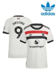 adidas White Original Womens Manchester United EPL Third Authentic Shirt 2024-25 With Hojlund 9 Printing (AM1607) | SGD 242