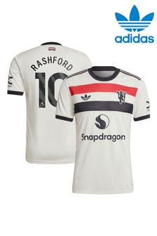 adidas White Manchester United EPL Third Authentic Shirt 2024-25 With Rashford 10 Printing (AM1651) | CA$357