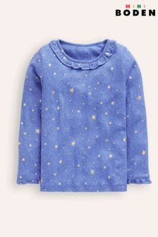 Boden Ruffle Sparkle Pointelle T-shirt (AM1681) | NT$790 - NT$880