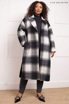 Women s Check Coats Ladies Belted Check Coats Next Luxembourg