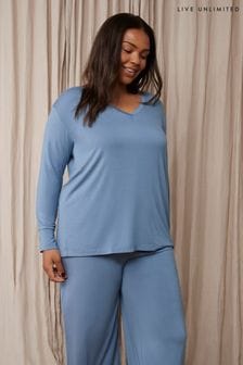 Live Unlimited Blue Curve Modal Jersey Pyjamas Set (AM1846) | $111