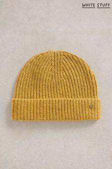 White Stuff Yellow Albie Rib Knit Beanie (AM2480) | $43