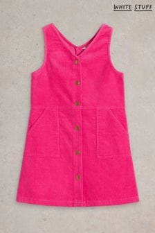 White Stuff Pink 100% Organic Cotton Cord Pinafore (AM2506) | SGD 61