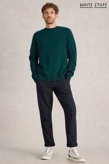 White Stuff Green Lambswool Crew Neck Jumper (AM2511) | €83