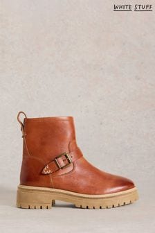 White Stuff Red Birdy Crop Biker Boots (AM2516) | 701 SAR