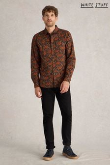 White Stuff Brown Block Floral Printed Shirt (AM2531) | $108