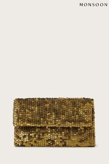 Monsoon Green Sofia Sequin Clutch Bag (AM3424) | OMR20