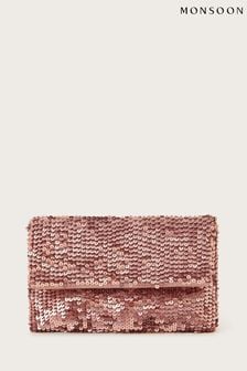 Monsoon Natural Sofia Sequin Clutch Bag (AM3433) | €61