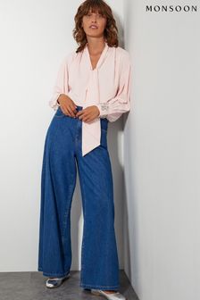 Monsoon Pink Ann Pussybow Embellished Blouse (AM3477) | 3,948 UAH