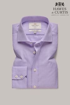 Hawes & Curtis Purple Fabric Interest 100% Cotton Shirt (AM3933) | kr1 370