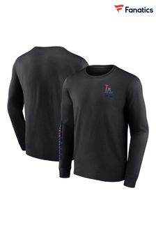 Fanatics Mlb Los Angeles Dodgers Gradient Long Sleeve Crew 100% Cotton Black T-shirt (AM4306) | €47