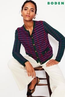 Boden Blue Holly Knitted 100% Cotton Cardigans (AM4645) | $223