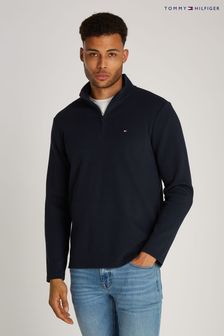 Tommy Hilfiger Blue Technical Quarter Zip Sweatshirt (AM5234) | $240