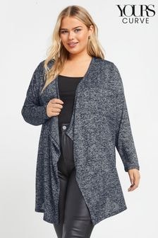 Yours Curve Blue Waterfall Soft Feel Cardigan (AM5378) | $48