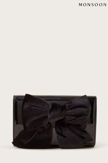 Monsoon Paige Velvet Bow Patent Clutch Bag (AM6369) | 1 785 K