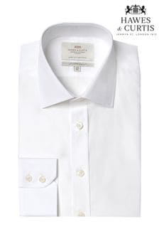 Hawes & Curtis Slim Poplin 100% Cotton White Shirt (AM6699) | $101