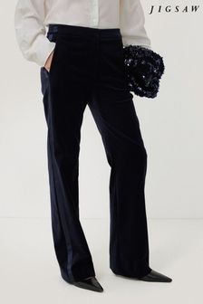 כחול  - Jigsaw Mason Velvet Trousers (AM8287) | ‏805 ‏₪