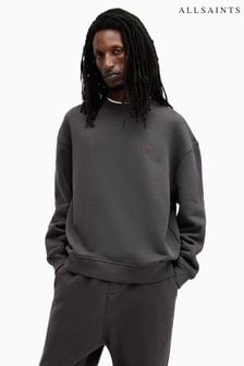 AllSaints Black 100% Organic Cotton Haven Crew Jumper (AM8933) | $170