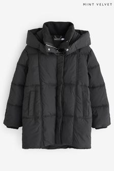 Mint Velvet Black Braided Padded Parka (AN1077) | $334