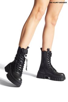 KG Kurt Geiger Black Lace Up Boots Next Luxembourg