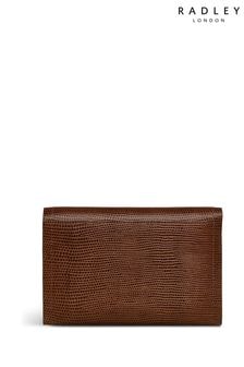 Radley London Oak Street Faux Lizard Flapover Brown Purse (AN1527) | $118