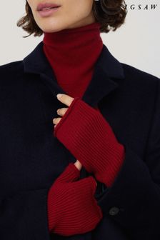 Jigsaw Red Wool Cashmere Blend Mittens (AN3688) | $94