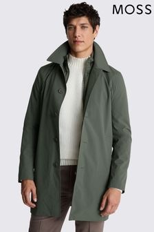 MOSS Green Car Coat With Gilet (AN4138) | $392