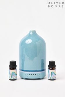 Oliver Bonas Blue Unwind Electric Aroma Diffuser  Frag Set (AN7176) | $99