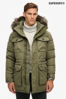 Superdry Green Chinook Faux Fur Parka Coat (AN8657) | $300