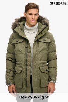 Superdry Green Chinook Faux Fur Parka Coat (AN8657) | $300