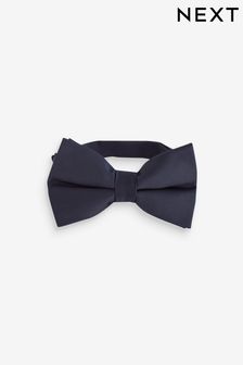 Navy Blue Recycled Polyester Twill Bow Tie (ANY888) | SGD 13