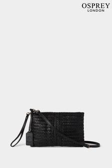 Osprey London The Lima Leather Crossbody Black Bag (AP1152) | $283