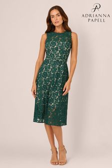 Adrianna Papell Green Lace Midi Dress (AP4519) | €228