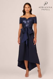 Adrianna Papell Blue Studio Sequin Taffeta Gown (AP4527) | 259 €