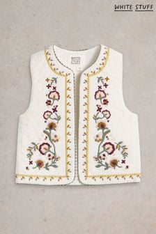 White Stuff Natural Embroidered Gilet (AP7710) | kr530