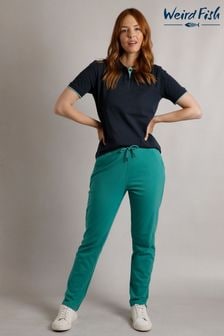 Weird Fish Green Alyne Grazer Pique 100% Organic Cotton Trousers (AP7759) | $69