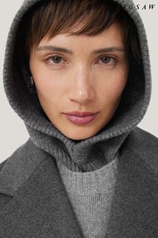 Jigsaw Grey Hooded Snood Scarf (AP7779) | $129