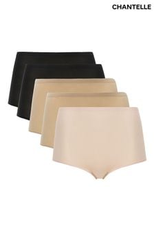 Chantelle Natural Soft Stretch Seamless One Size High Waisted Knickers 5 Pack (AR6890) | $141