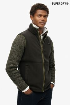 Superdry Black Estate Fleece Gilet (AR9147) | $111