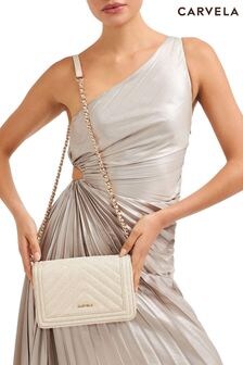 Carvela Cream Lara Tassel Flapover Bag (AT0144) | $135