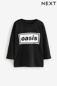 Black 100% Cotton Oasis Long Sleeve T-Shirt (3mths-7yrs) (AT0378) | $21 - $24