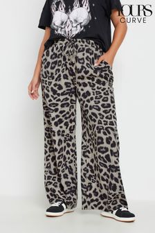 Yours Curve Leopard Print Pull On Trousers (AT1311) | ￥6,120