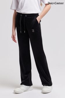 Juicy Couture Black Mini Girls Diamante Wide Leg Joggers (AT2996) | $120 - $144