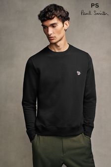 PS Paul Smith Quarter Zip Zebra Print Logo Sweatshirt (AT3111) | $197