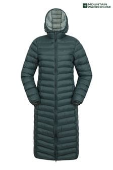 Mountain Warehouse Green Florence Womens Long Padded Jacket (AT4098) | €118