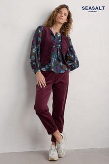 Seasalt Cornwall Purple Crackington Tapered Trousers (AT4268) | €86