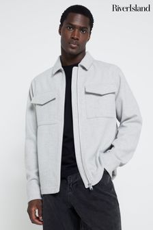 River island grey jacket top