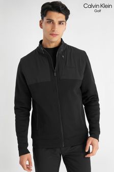 Calvin Klein Golf Hyper Tech Full Zip Black Sweatshirt (AT5217) | 574 SAR